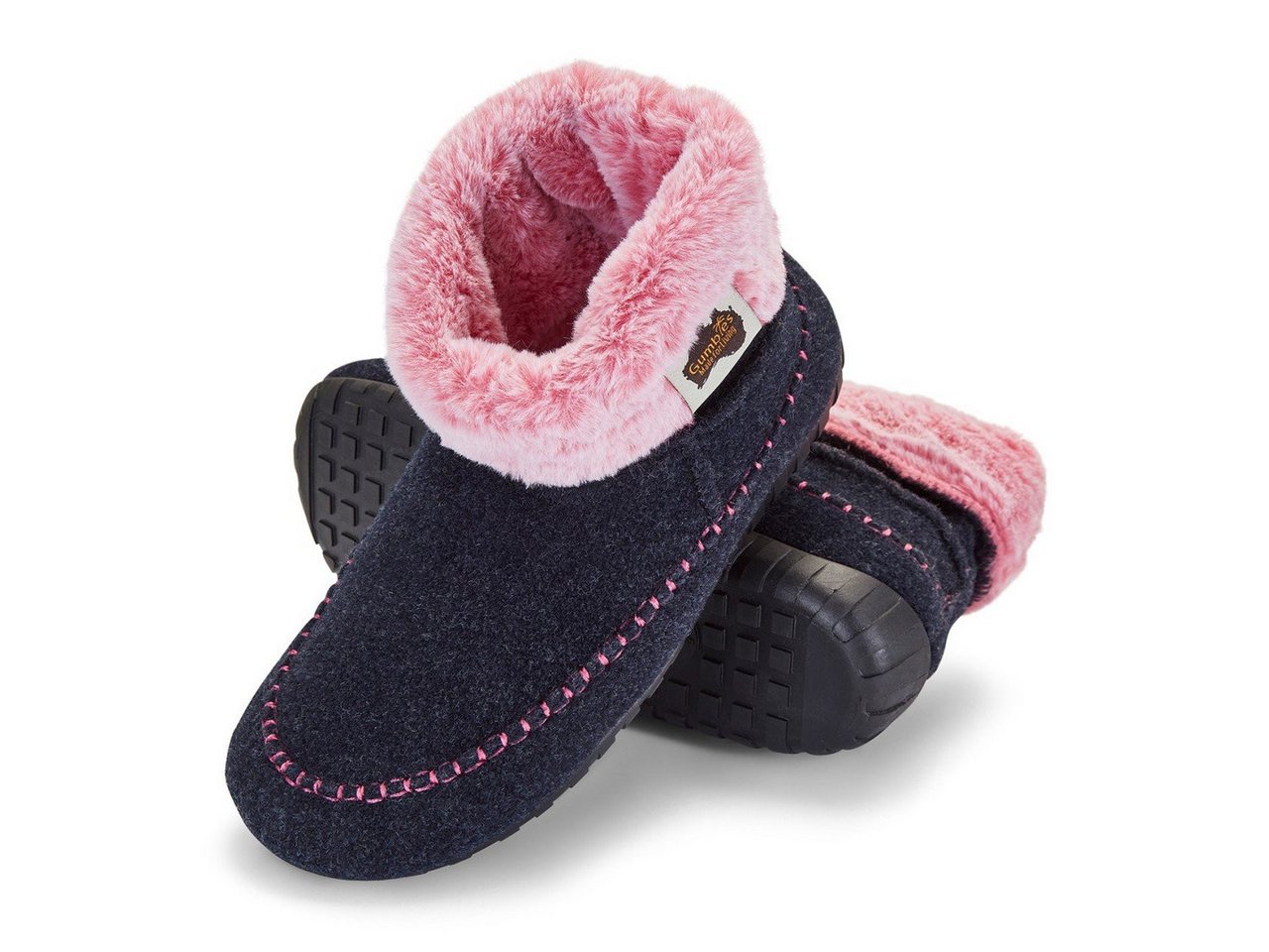 Gumbies Ossa High navyblau/pink Damen Hausschuh von Gumbies