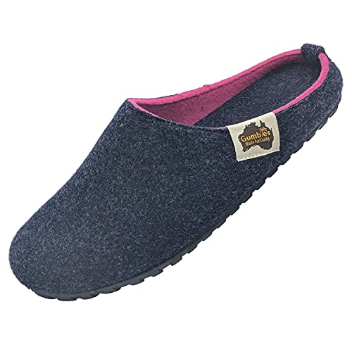 Gumbies Outback Hausschuhe,Navy / Pink, Gr.- EU 37 von Gumbies