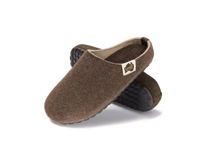 Gumbies Outback Slipper in Chocolate-Cream Hausschuh aus recycelten Materialien, rutschfeste & stabile Sohle von Gumbies
