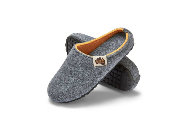 Gumbies Outback Slipper in Grey-Curry Hausschuh aus recycelten Materialien, rutschfeste & stabile Sohle von Gumbies
