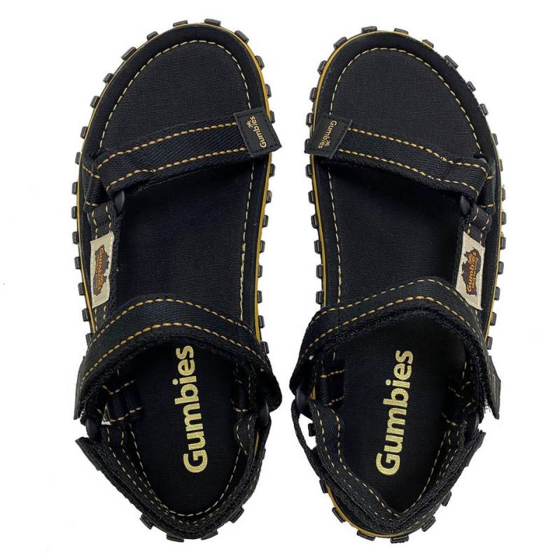 Gumbies Tracker in Black Sandalette Hergestellt aus recycelten Materialien von Gumbies