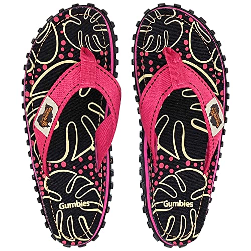 Gumbies | Tropical Black | Black/Pink | Zehentrenner Damen/Herren Schuhe Zehentrenner Sandale Gumbies | Tropical Black | Black/Pink | Zehentrenner Damen/Herren Schuhe Zehentrenner Sandale von Gumbies