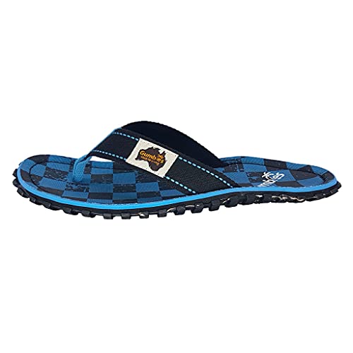 Gumbies Zehentrenner | Modell Original | Farbe Blue Chess | Zehentrenner Damen/Herren | Sandalen Herren/Damen | Badeschlappen | Badelatschen Schuhe Zehentrenner Sandale | Damen Sandalen von Gumbies