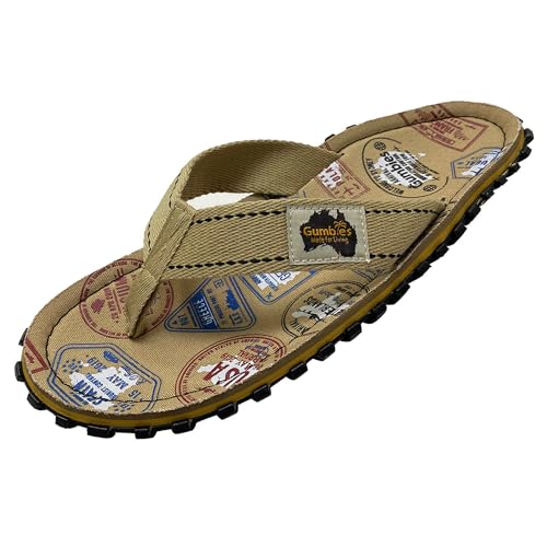 Gumbies Originals - Flip Flops aus recycelten Materialien - profilierte Sohle aus wiederverwerteten Autoreifen, Fußbett aus Canvas-Baumwolle, Baumwoll-Zehensteg - Traveller, 37 Gumbies Originals - Flip Flops aus recycelten Materialien - profilierte Sohle aus wiederverwerteten Autoreifen, Fußbett aus Canvas-Baumwolle, Baumwoll-Zehensteg - Traveller, 37 von Gumbies