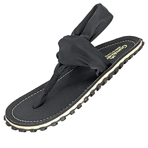Gumbies Slingbacks - Sandalen aus recycelten Materialien - robuste Sohle aus wiederverwerteten Autoreifen, weiches Fußbett aus Canvas-Baumwolle, bequeme Stoffbänder für idealen Halt - Only Black, 38 von Gumbies