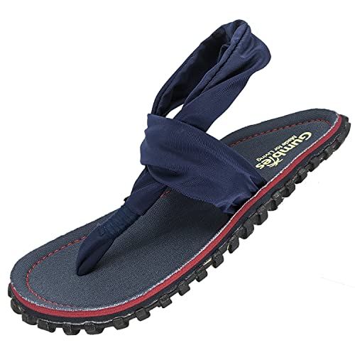 Gumbies Slingbacks - Sandalen aus recycelten Materialien - robuste Sohle aus wiederverwerteten Autoreifen, weiches Fußbett aus Canvas-Baumwolle, bequeme Stoffbänder für idealen Halt - Only Navy, 41 von Gumbies