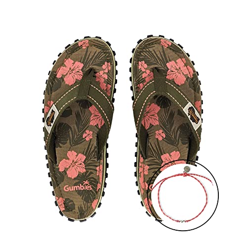 Gumbies Zehentrenner Set Kids - Jungle mit dem Fußkettchen Wava | Zehentrenner Kinder | Sandalen für Kinder | Badeschlappen | Badelatschen von Gumbies