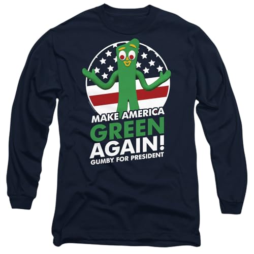 Gumby Unisex for President Long Sleeve, Navy T-Shirt, XL von Gumby