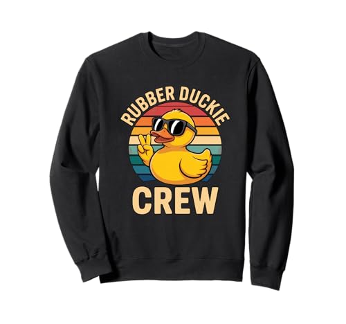Rubber Duckie Crew Quietscheenten Badespaß Gummiente Kinder Sweatshirt von Gummienten Liebhaber Badefreunde Spaß