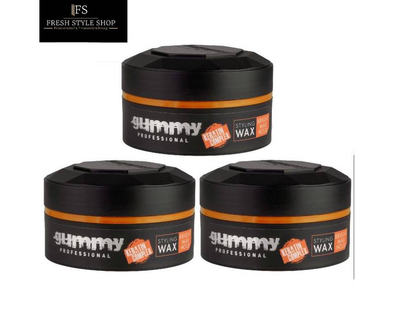 Gummy Professional Haarwachs 3x Haarstyling Wax Hair Wax Bright Max Hold 150ml, 3-tlg. Gummy Professional Haarwachs 3x Haarstyling Wax Hair Wax Bright Max Hold 150ml, 3-tlg. von Gummy Professional