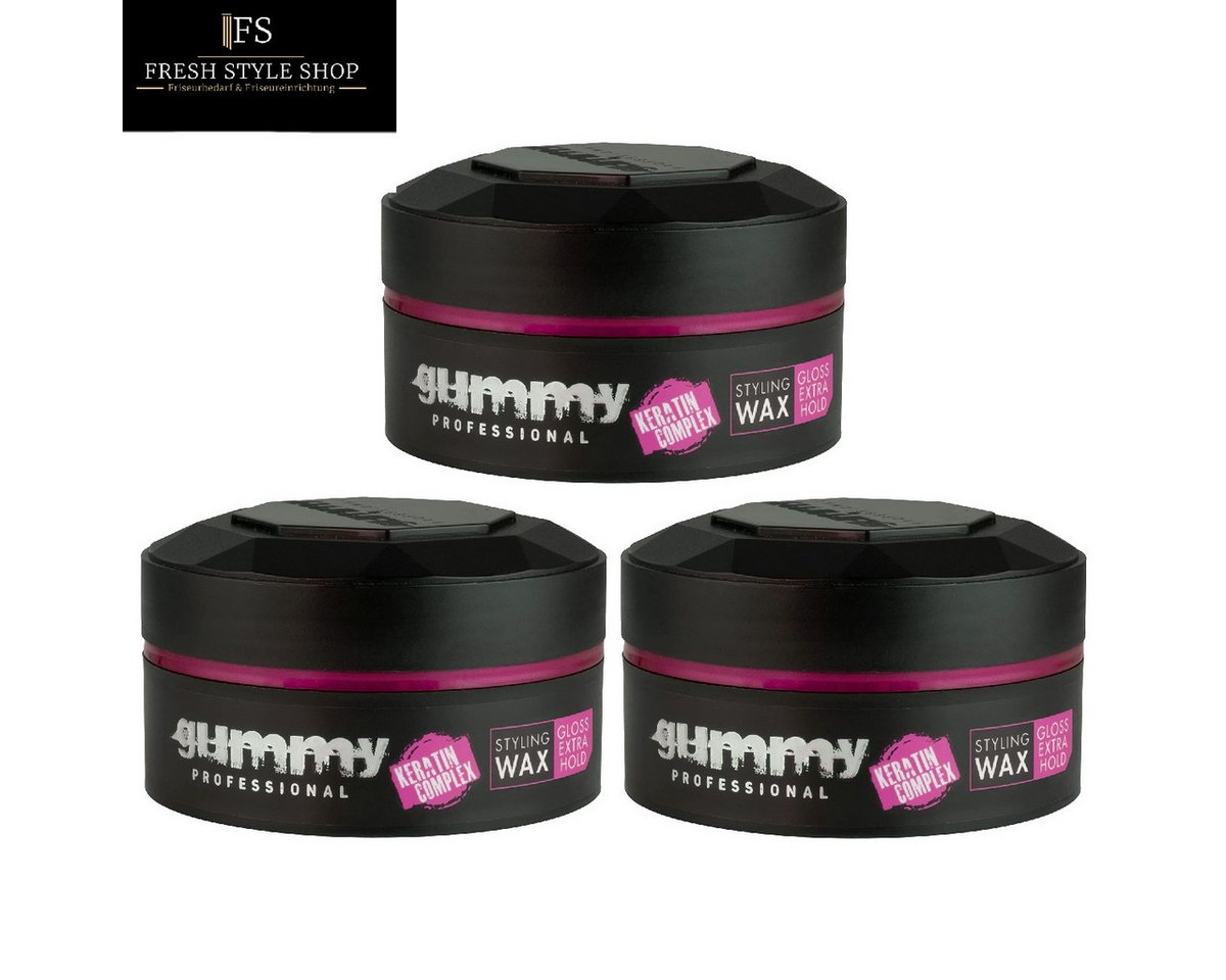 Gummy Professional Haarwachs 3x Haarstyling Wax Hair Wax Gloss Extra Hold 150ml, 3-tlg. Gummy Professional Haarwachs 3x Haarstyling Wax Hair Wax Gloss Extra Hold 150ml, 3-tlg. von Gummy Professional