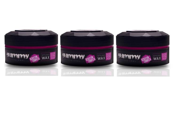 Gummy Professional Haarwachs Fonex Gummy Styling Wax Extra Gloss 3er Set je 150ml (450ml) von Gummy Professional