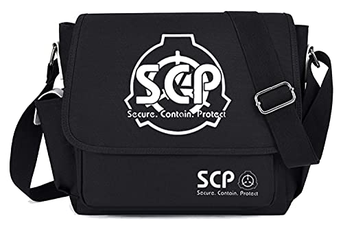 Anime SCP Foundation Umhängetasche Schultertasche Damen Herren Laptoptasche Cosplay Shoulder Crossbody Bag Schwarz/1 von Gumstyle