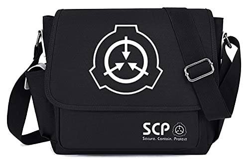 Anime SCP Foundation Umhängetasche Schultertasche Damen Herren Laptoptasche Cosplay Shoulder Crossbody Bag Schwarz/2 von Gumstyle