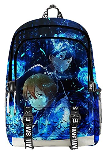 Gumstyle Anime Sword Art Online SAO Rucksack Schultasche 3D Gedruckt Laptop Backpack Büchertasche Jungen Mädchen Daypack Reisetasche 1157/13 von Gumstyle