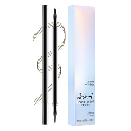 Augenbrauenstift, 2-in-1 wasserdichter Bleistift, 4-Spitzen-Applikator, langanhaltendes Make-up-Tool, natürliche Augenbrauenkontur, tägliche Reise, Business-Nutzung, professionelles Beauty-Zubehör von Gungtj
