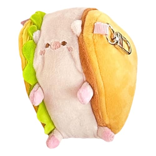 Cartoon Small Change Bag, Cute Hog Sandwich Change Purse, Animal Sandwich Change Purse Hog-Themed Coin Purse Novelty Hog Change Purse Hog Sandwich Wallet Sandwich Pouch Cute Hog Coin Purse Fun Hog von Gungtj