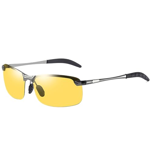 Gungtj Übergangs-Sicherheitsbrille - Farbwechsel Brillen | UV400 Schutz Polarisierte Sonnenbrillen für Autofahren Radfahren Angeln Wandern Outdoor Aktivitäten von Gungtj