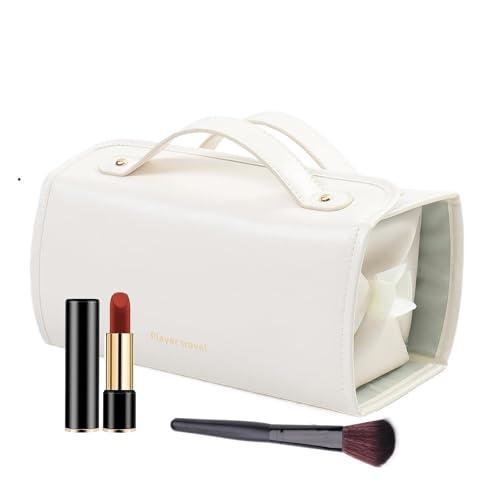 Lip Gloss Beauty | Makeup Brush Holder Travel Case | Cosmetic Bag with Removable Clear Multi-Compartments | Portable PU Leather Toiletry Bag for Lipstick von Gungtj