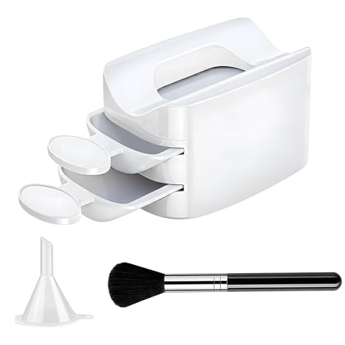 Nail Dip Container, Portable Double Layer Powder Tray Glitter Saver Container Holder Compact Size Tool Nail Tech Must Haves for Women Hand Care and Salon Use von Gungtj