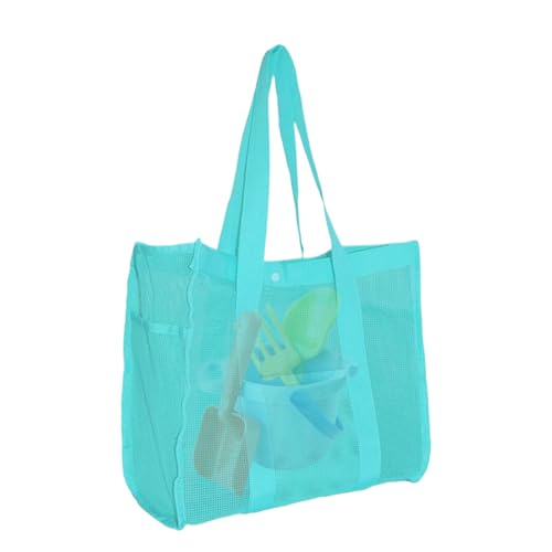 Strandbeutel - Großes Sandschutz -Mesh -Tasche mit wasserdichtem Auskleid für den Sommer für wichtige, robuste wiederverwendbare Netzorganisatorin, Handtücher, perfekt für Kinder, Familienreisen, Pool von Gungtj