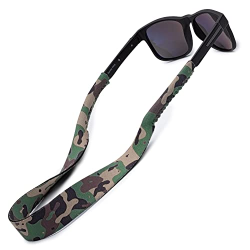 Brillenband aus weichem, schwimmendem Neopren – Brillenhalter für Damen, Herren und Kinder, camouflage, Erwachsene Standard von Gunjovi