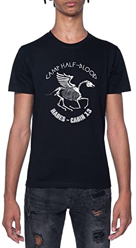 Camp Half-Blood Hades - Cabin 13 Schwarz T-Shirt Herren Mit Kurzen Ärmeln Und Rundem Hals Black Mens L von Gunmant