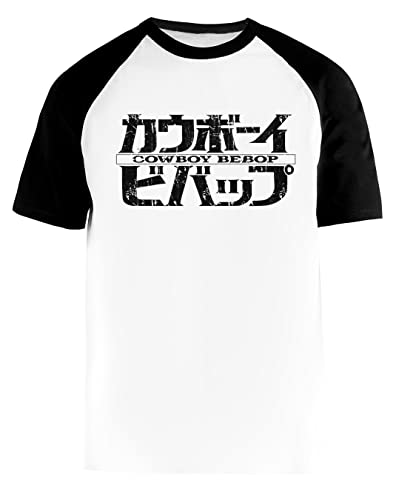 Cowboy Bebop Sign Weißes Baseball T-Shirt Herren Damen Unisex Kurze Ärmel Rundem Hals White Mens Womens M von Gunmant