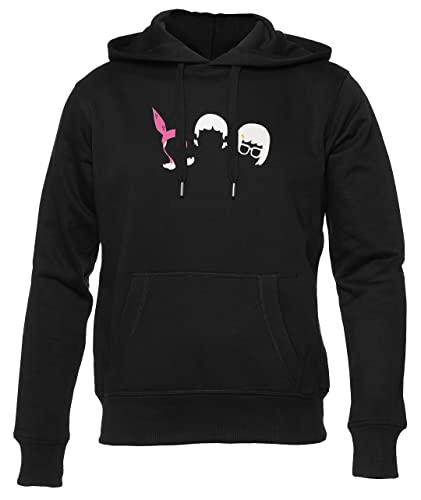 Gunmant Bobs Burger Familie Silhouette Schwarz Kapuzenpullover Herren Damen Unisex Langarm Ärmel Black Hoodie Mens Womens L von Gunmant