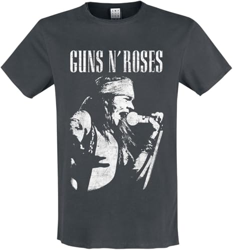 Guns N' Roses Amplified Collection - Axl Live Profile Männer T-Shirt Charcoal XL von Guns N' Roses