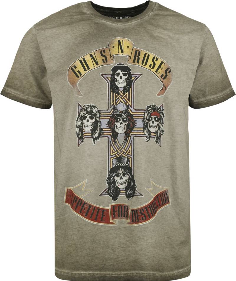 Guns N' Roses Appetite Cross T-Shirt grün in XXL von Guns N' Roses