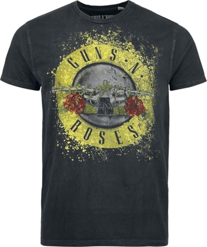 Guns N' Roses Bullet Logo Männer T-Shirt anthrazit L 100% Baumwolle Band-Merch, Bands von Guns N' Roses