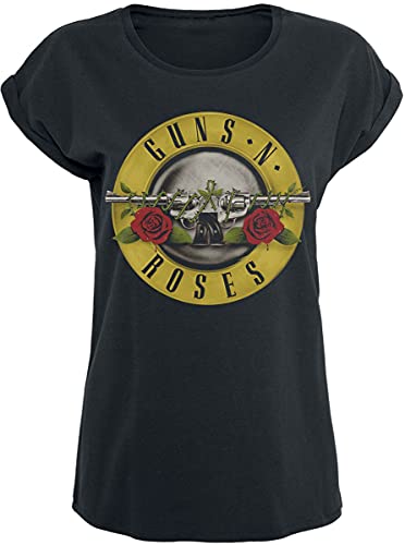 Guns N' Roses Distressed Bullet Frauen T-Shirt schwarz L 100% Baumwolle Band-Merch, Bands von Guns N' Roses