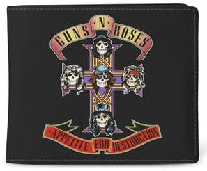 Guns N' Roses Geldbörse - Rocksax - Appetite For Destruction - für Männer - schwarz  - Lizenziertes Merchandise! von Guns N' Roses