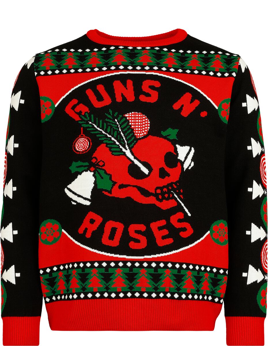 Guns N' Roses Holiday Sweater Weihnachtspullover multicolor in 4XL von Guns N' Roses