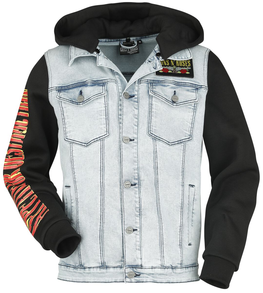 Guns N' Roses Jeansjacke - EMP Signature Collection - M bis 3XL - für Männer - Größe M - hellblau/schwarz  - EMP exklusives Merchandise! von Guns N' Roses