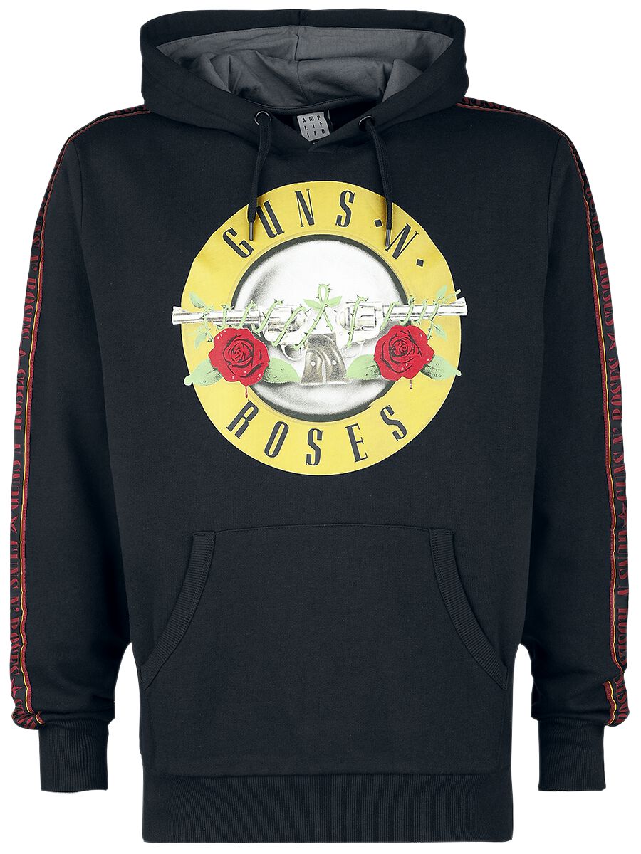 Guns N' Roses Kapuzenpullover - Amplified Collection - Mens Taped Fleece Hoodie - S bis XL - für Männer - Größe L - schwarz  - Lizenziertes von Guns N' Roses