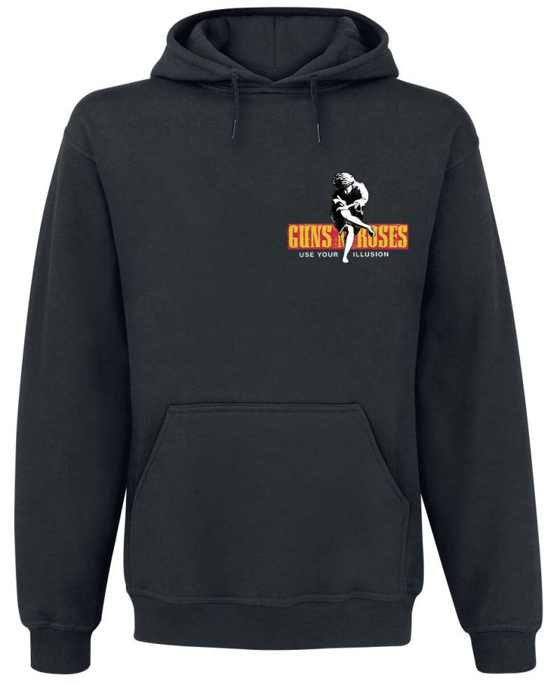 Guns N' Roses Kapuzenpullover - Use Your Illusion Boxed - S bis XL - für Männer - Größe M - schwarz  - Lizenziertes Merchandise! von Guns N' Roses