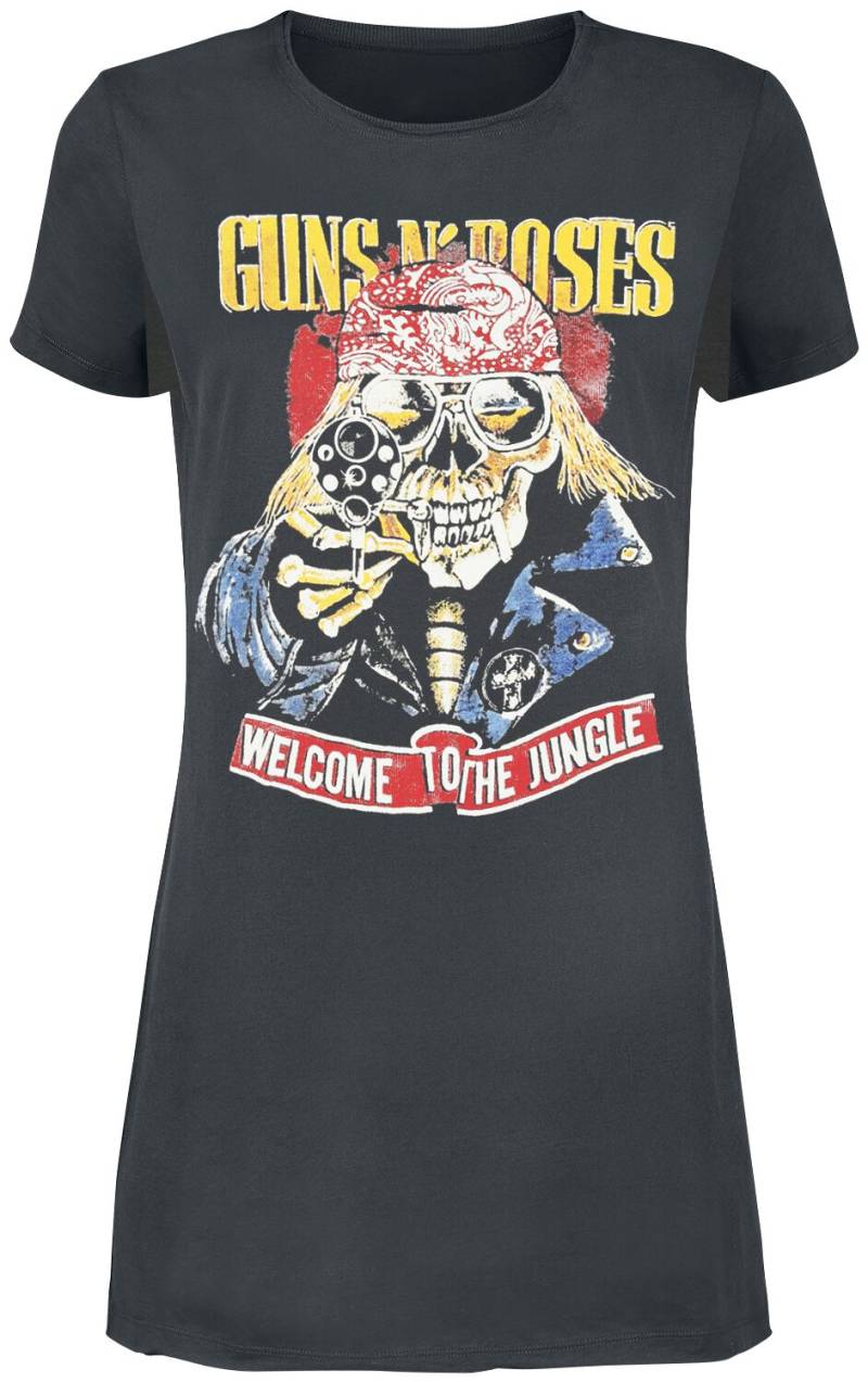 Guns N' Roses Kurzes Kleid - Amplified Collection - Welcom - S bis M - für Damen - Größe M - charcoal  - Lizenziertes Merchandise! von Guns N' Roses
