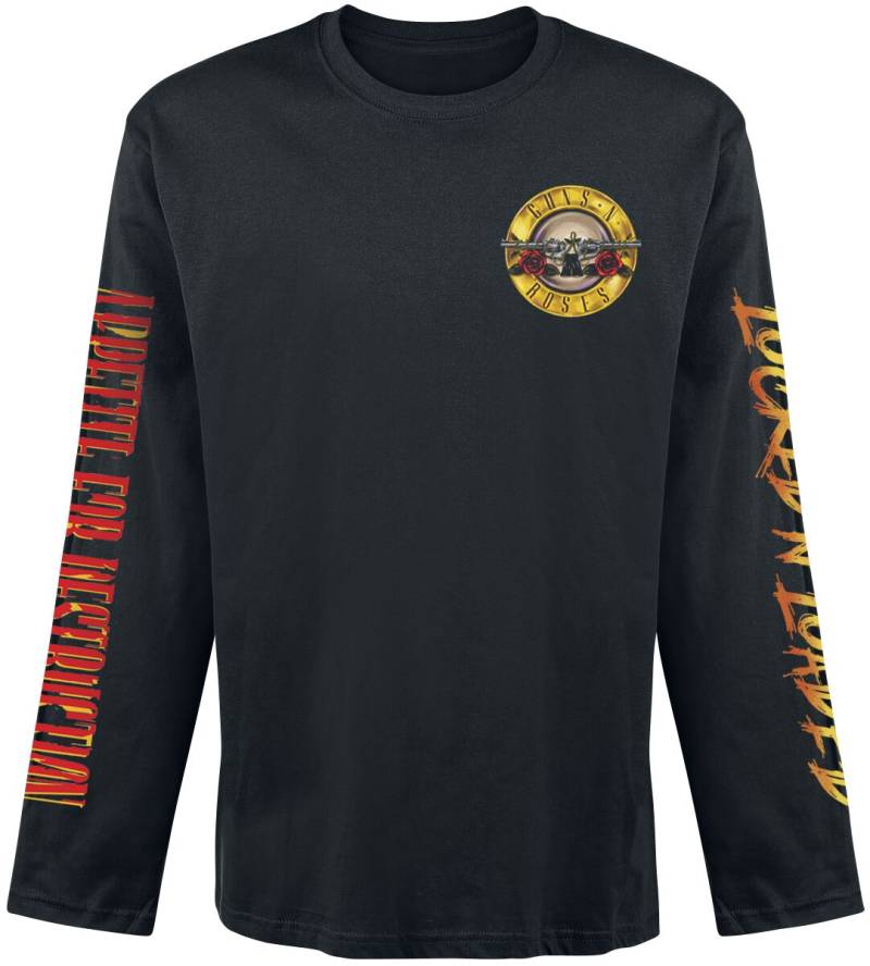 Guns N' Roses Langarmshirt - Locked N' Loaded - S bis XXL - für Männer - Größe S - schwarz  - Lizenziertes Merchandise! von Guns N' Roses