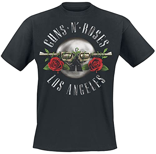 Guns N' Roses Los Angeles Seal Männer T-Shirt schwarz XXL 100% Baumwolle Band-Merch, Bands von Guns N' Roses