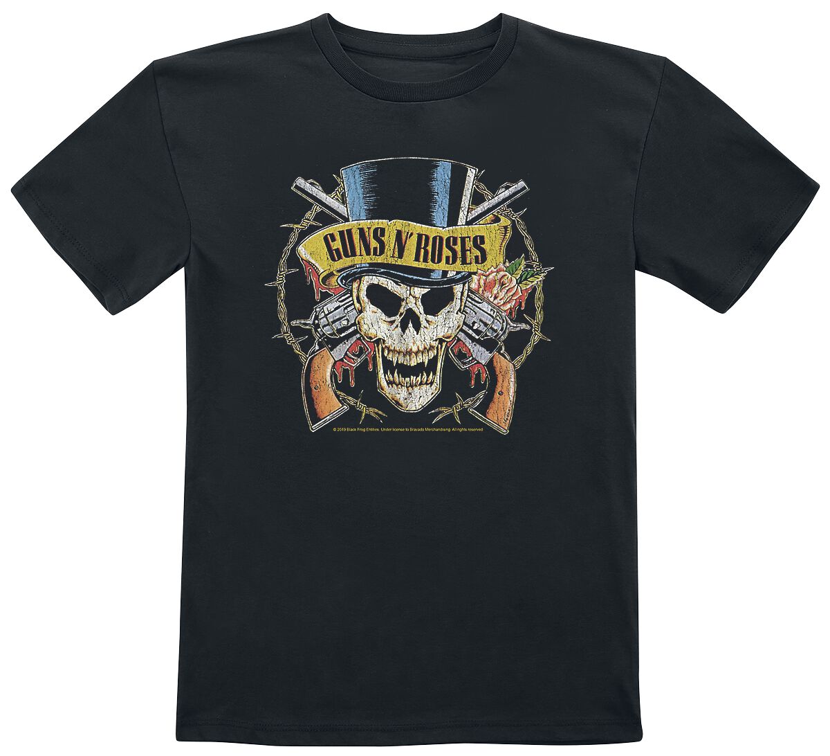 Guns N' Roses Metal-Kids - Top Hat T-Shirt schwarz in 104 von Guns N' Roses