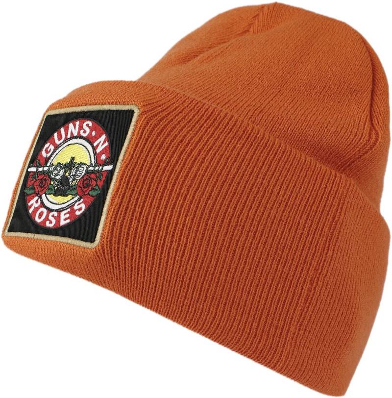 Guns N' Roses Mütze - Amplified Collection - Patch Beanie - orange  - Lizenziertes Merchandise! von Guns N' Roses