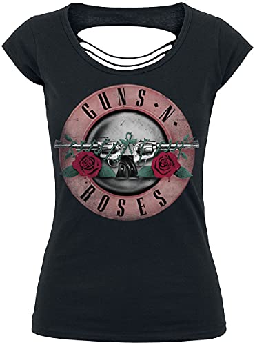 Guns N' Roses Pink Bullet Frauen T-Shirt schwarz M 100% Baumwolle Band-Merch, Bands von Guns N' Roses