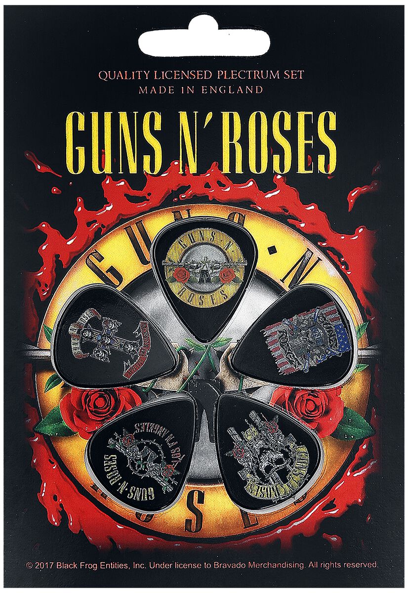 Guns N' Roses Plektren-Set - Bullet Logo - multicolor  - Lizenziertes Merchandise! von Guns N' Roses