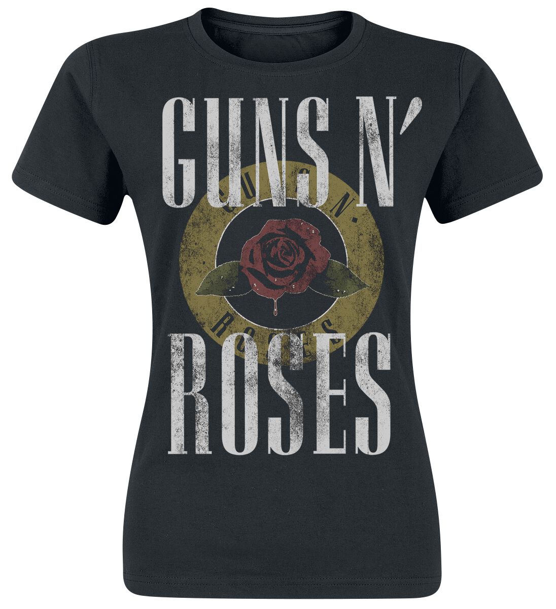 Guns N' Roses Rose Logo T-Shirt schwarz in S von Guns N' Roses