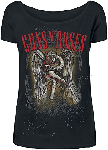 Guns N' Roses Sketched Cherub Frauen T-Shirt schwarz S 100% Baumwolle Band-Merch, Bands von Guns N' Roses