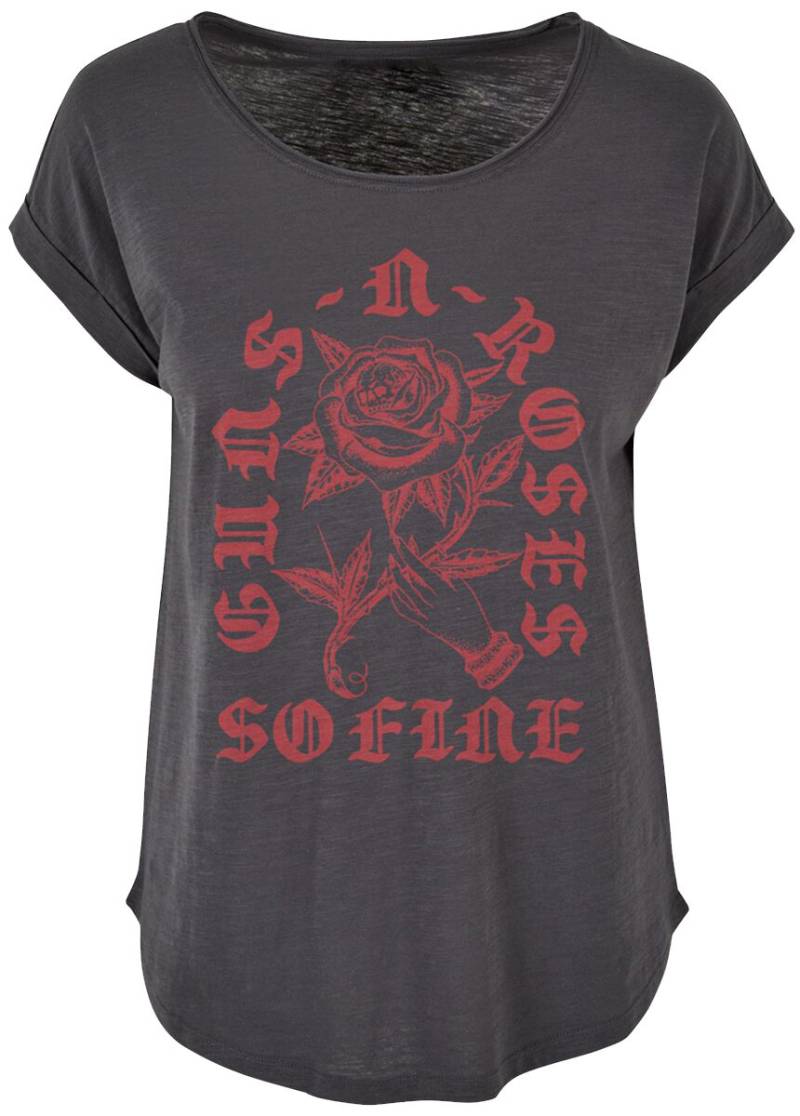 Guns N' Roses So Fine Rose T-Shirt grau in XL von Guns N' Roses