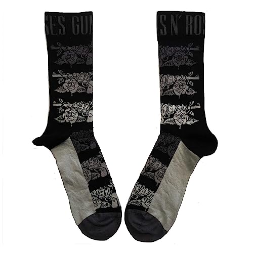 Guns N' Roses Socken Monochrome Pistols offiziell Herren Schwarz UK Size 7-11 von Guns N' Roses