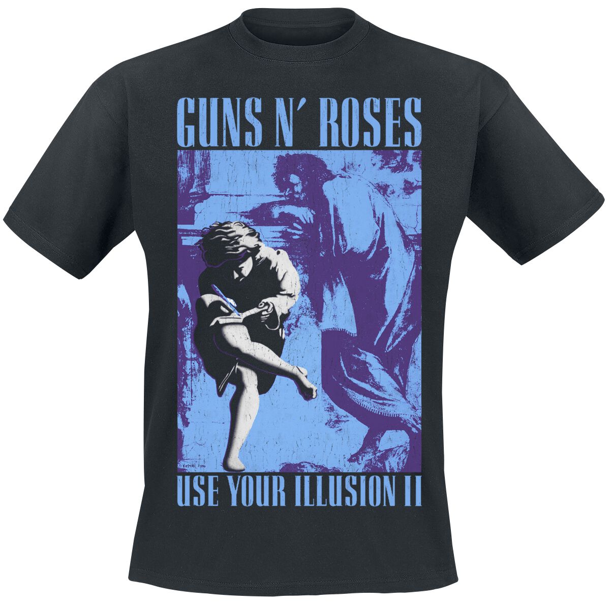 Guns N' Roses T-Shirt - 1991 Illusion - 3XL bis 5XL - für Männer - Größe 3XL - schwarz  - Lizenziertes Merchandise! von Guns N' Roses